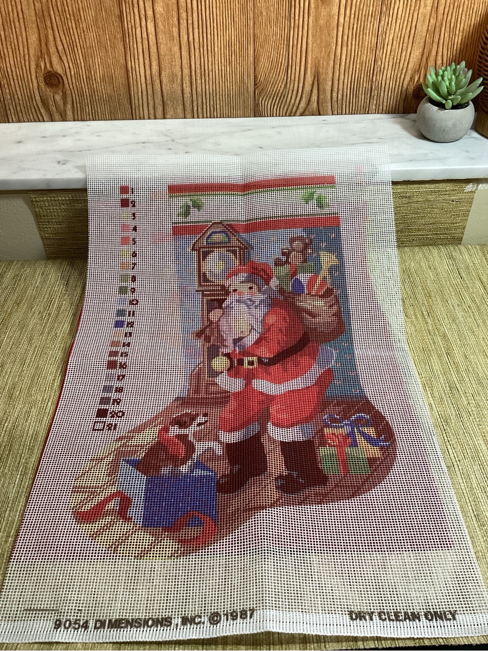 Vintage 1987 Dimensions 9054  Christmas Eve Needlepoint Canvas